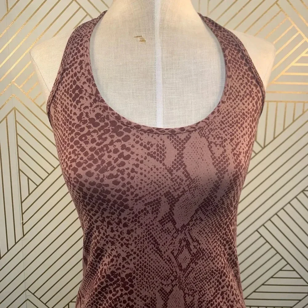Lululemon Cool Racerback Tank‎ Top Desert Snake Berry Multi Pink Red Size 4